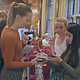Girls giving and receiving gifts at a celebration