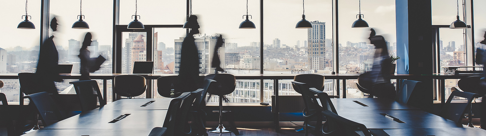 corporate office with city view