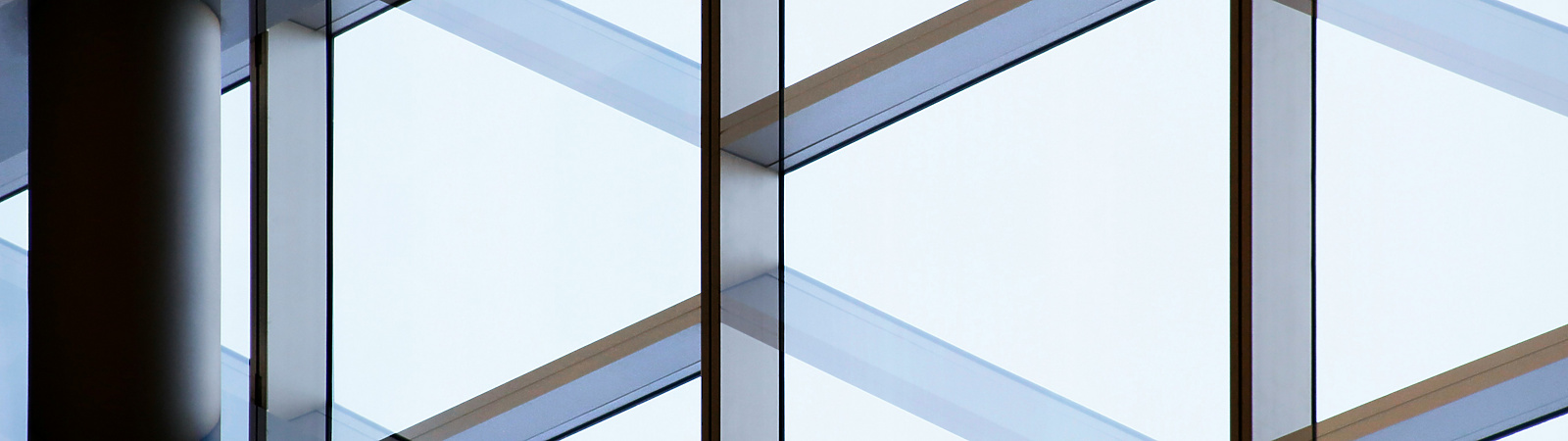 a close up of a glass building