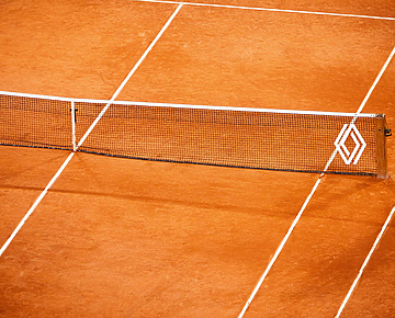 a clay tennis court