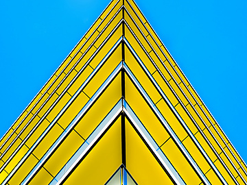 Yellow building sky scape