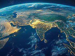 globe displaying africa, the middle east, india and asia