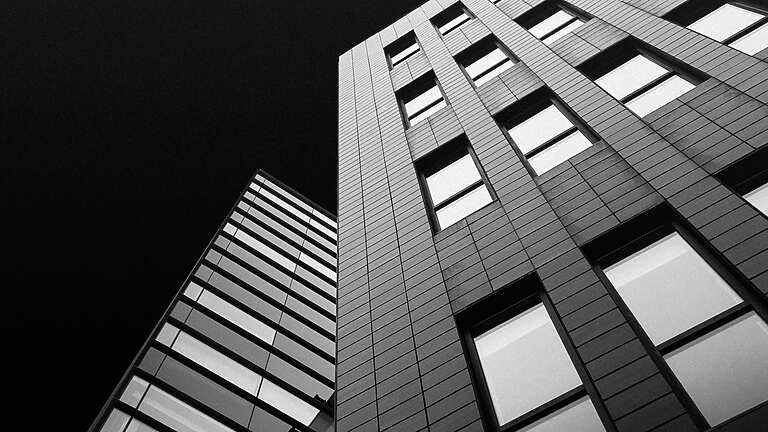 dark image of residential buildings