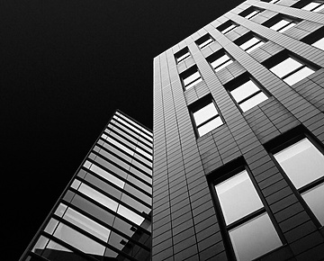 dark image of residential buildings