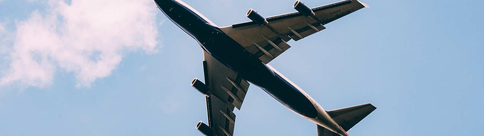 a plane flying in the sky