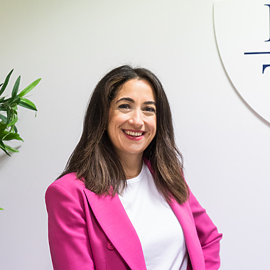 a person in a pink suit