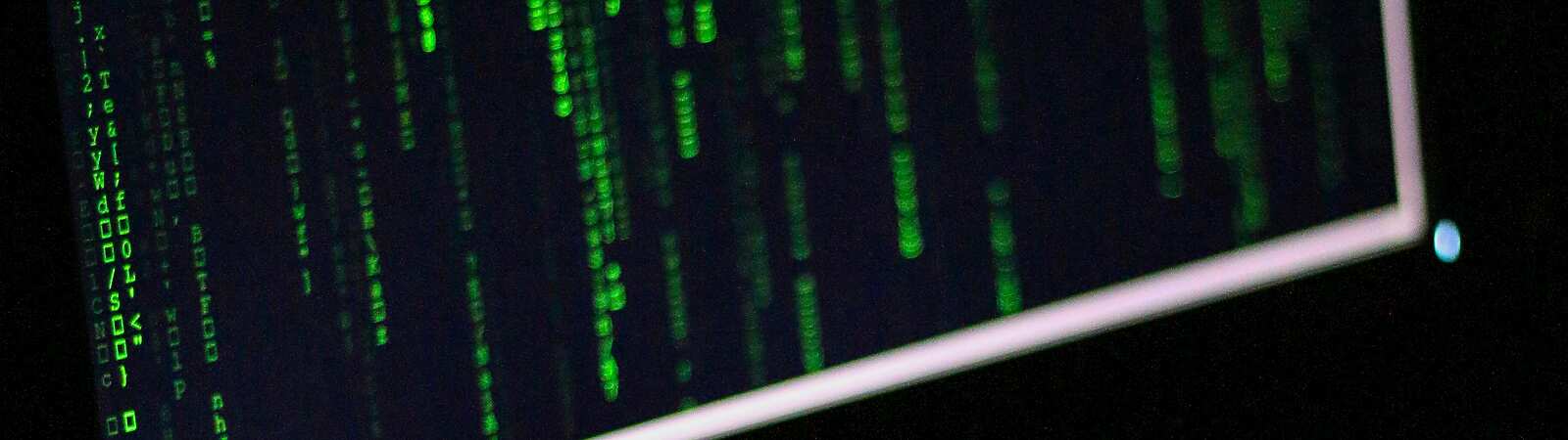 a computer screen with green text