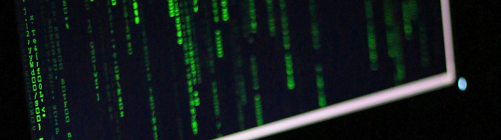 a computer screen with green text