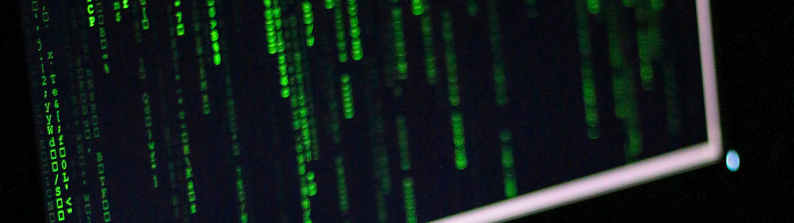a computer screen with green text