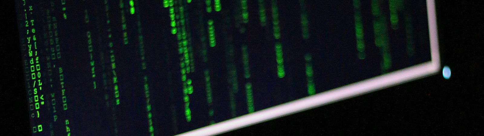 a computer screen with green text