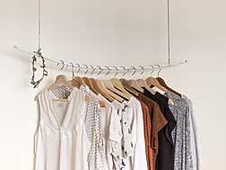 a group of clothes on swingers
