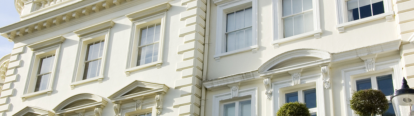 White buildings in London