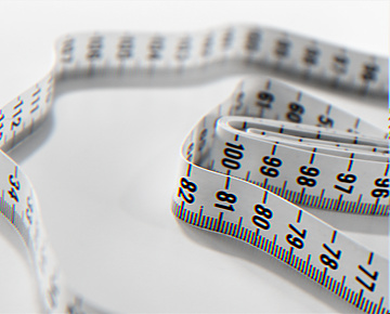 a close-up of a measuring tape