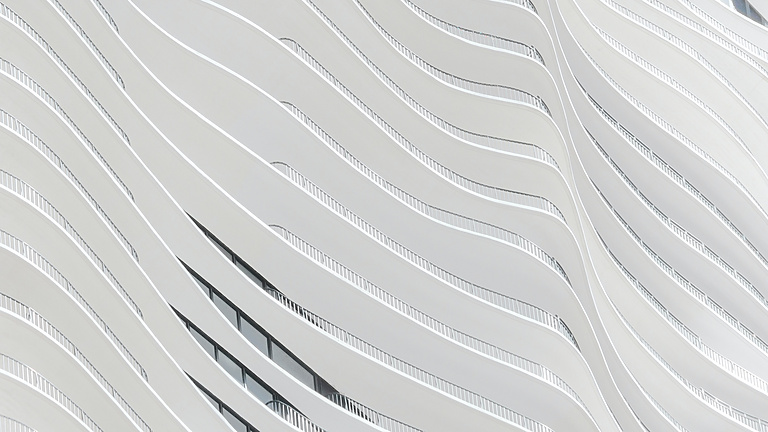 abstract white building
