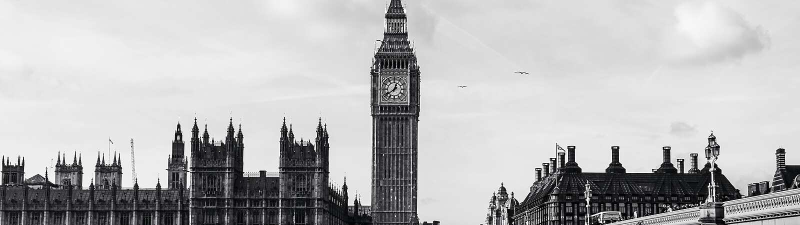 Big Ben next to a bridge