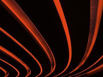 black and orange lines
