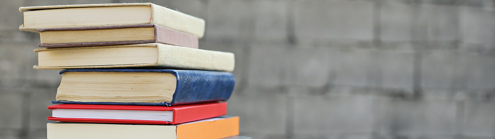 School books on bench