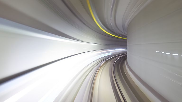 abstract tunnel silver and gold