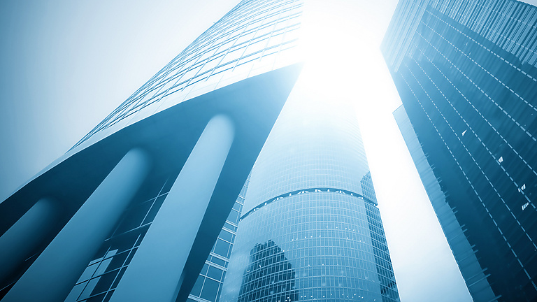 Glass skyscrapers