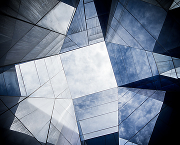 abstract glass building