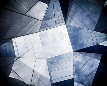 abstract glass building