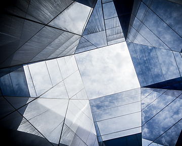 abstract glass building