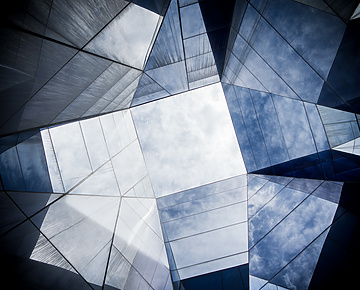 abstract glass building