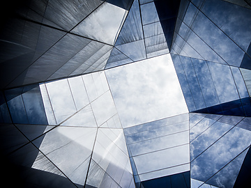 abstract glass building