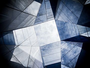abstract glass building