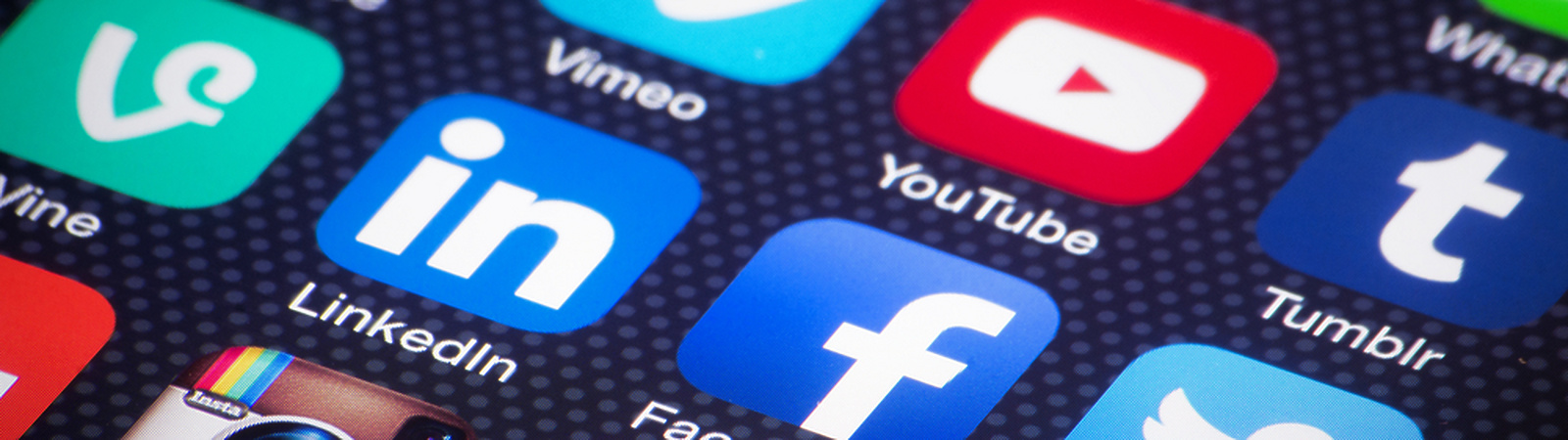 social icons on phone