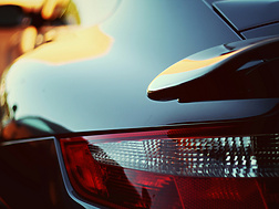 the tail light of a car