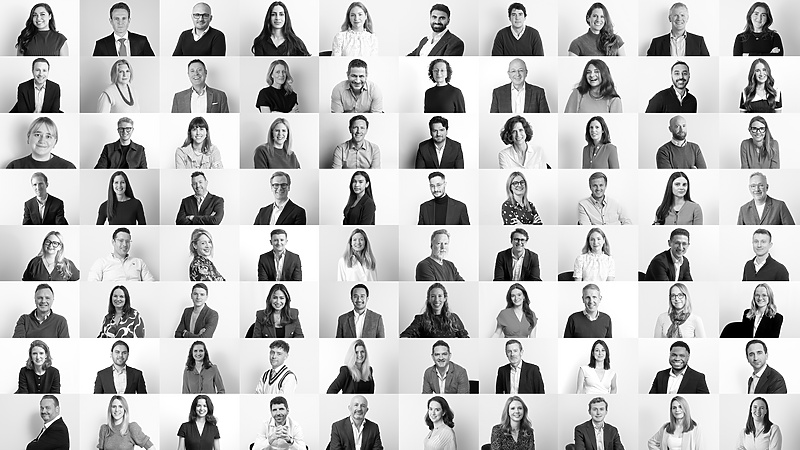 a collage of several people