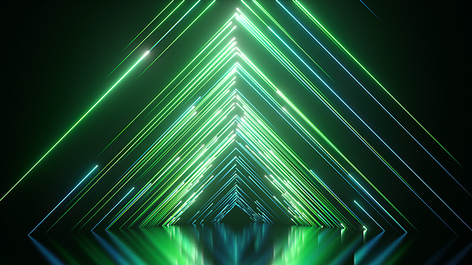 green and blue lights