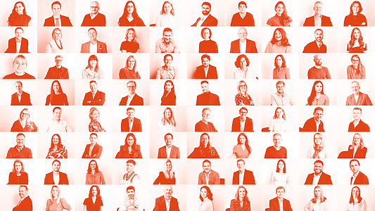 a collage of a group of people