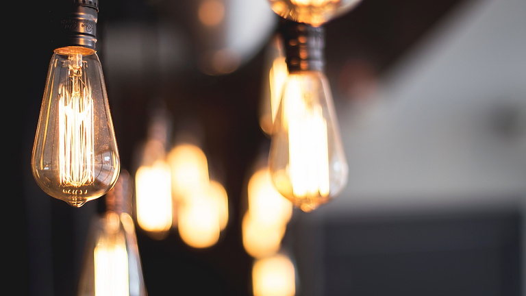 a group of light bulbs