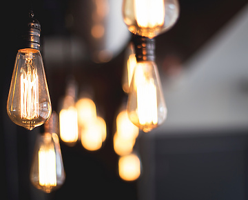 a group of light bulbs