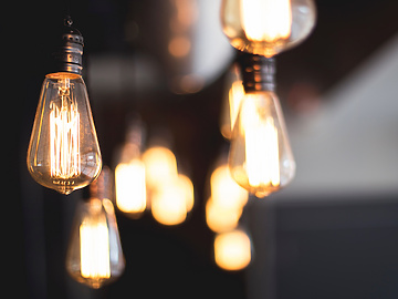 a group of light bulbs