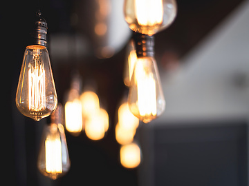 a group of light bulbs