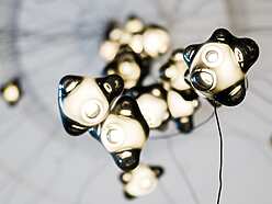 Lights in Africa House lobby