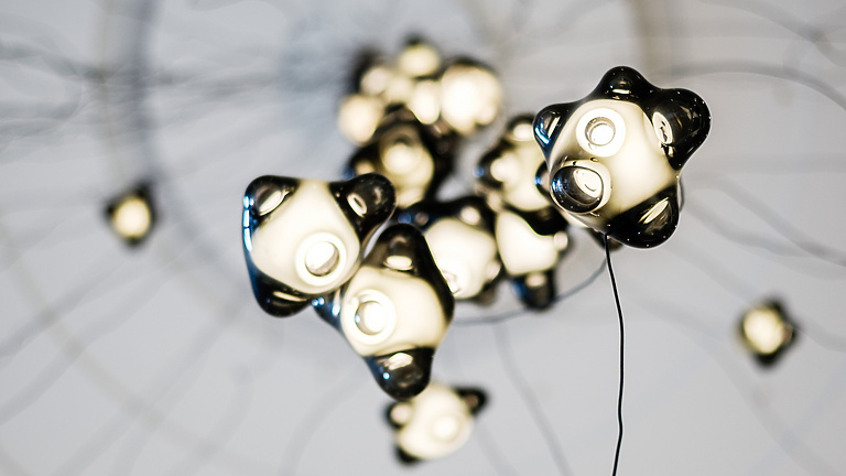 Lights in Africa House lobby