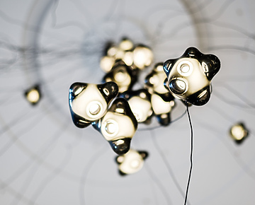 Lights in Africa House lobby