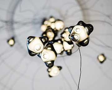 Lights in Africa House lobby