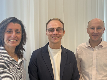 Tanya Humphreys (Macmillan Cancer Support) and Dr Antony Rix (Lucida Medical) pictured with Kieran John