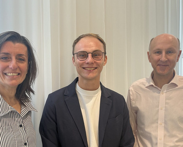 Tanya Humphreys (Macmillan Cancer Support) and Dr Antony Rix (Lucida Medical) pictured with Kieran John