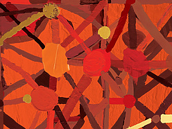 Abstract orange painting