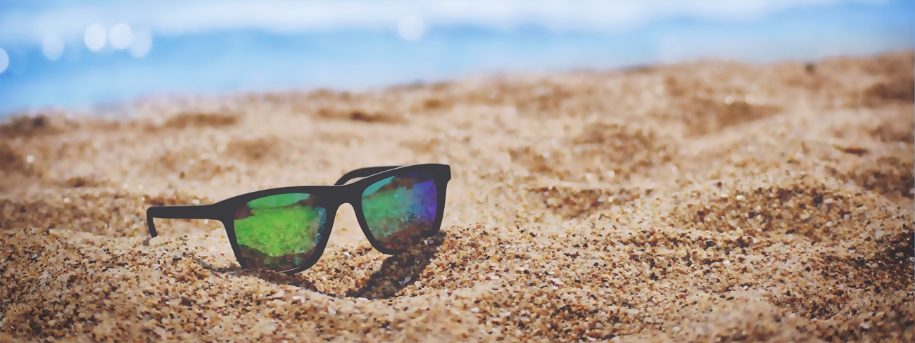 sunglasses on beach