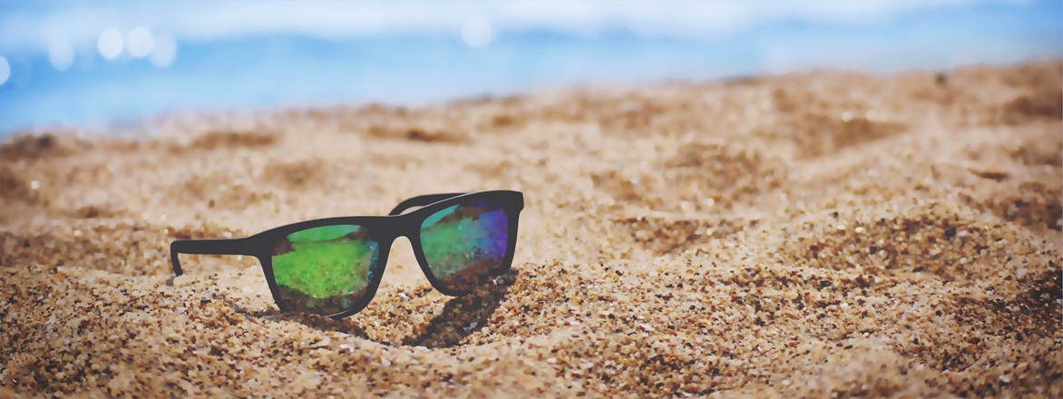 sunglasses on beach