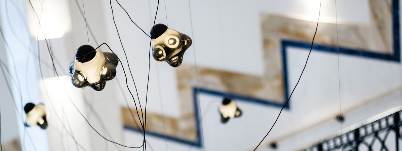 Interior lights in Mishcon de Reya lobby