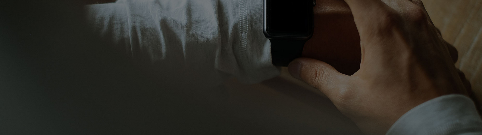 Hand using watch