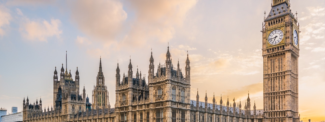 View of Houses of Parliament from the bridge